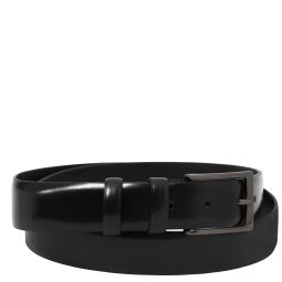 Elegant Brushed Leather Belt 35mm Black TL142539