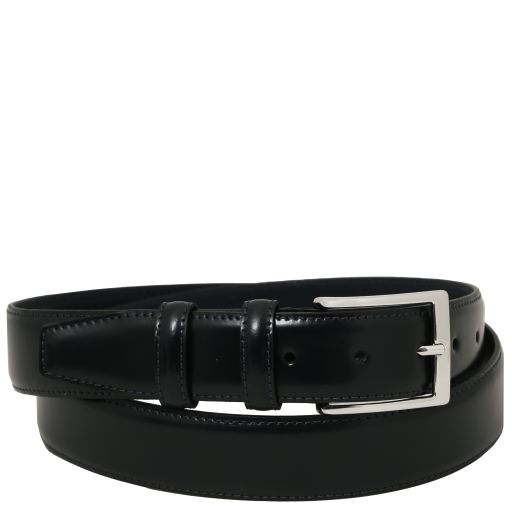 Elegant Brushed Leather Belt 35mm Black TL142538
