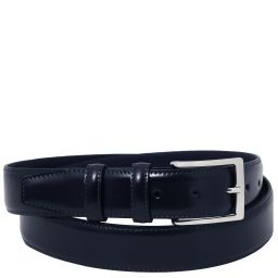 Elegant Brushed Leather Belt 35mm Темно-синий TL142538