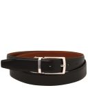 Ceinture élégante Réversible 35mm en Cuir Lisse Marron TL142541