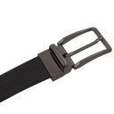 Elegant Double-sided Leather Belt 35mm in Smooth Leather Черный TL142542