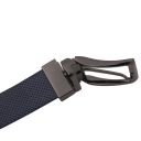 Elegant Double-sided Leather Belt 35mm in Smooth Leather Dark Blue TL142542