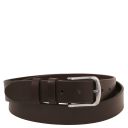 Handcrafted Leather Belt 35mm for Jeans Dunkelbraun TL142526