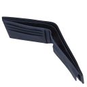 Exclusive 2 Fold Leather Wallet for men With Coin Pocket Dark Blue TL142552