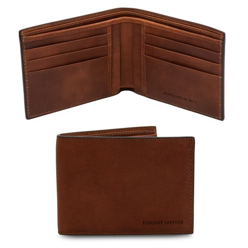 Exclusive 2 Fold Leather Wallet for men Brown TL142553