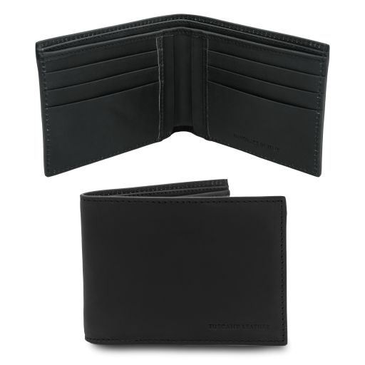 Exclusive 2 Fold Leather Wallet for men Black TL142553