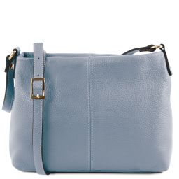 TL Bag Soft Leather Shoulder bag Light Blue TL141720