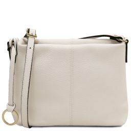 TL Bag Bolso con Badolera en Piel Suave Blanco TL141720