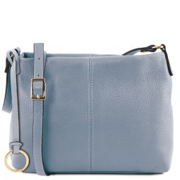 TL Bag Soft Leather Shoulder bag Light Blue TL141720