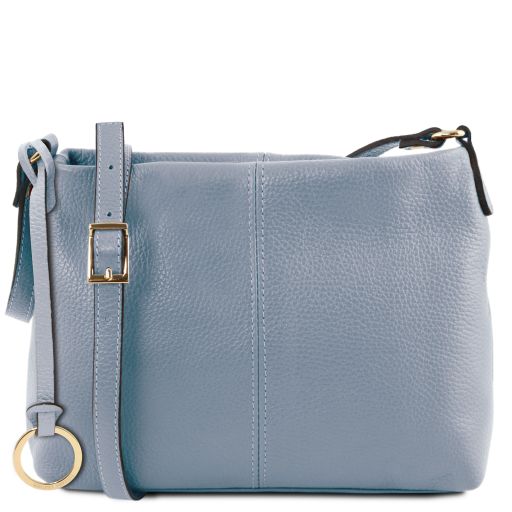 TL Bag Soft Leather Shoulder bag Light Blue TL141720