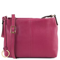 TL Bag Sac Bandoulière en Cuir Souple Fuchsia TL141720