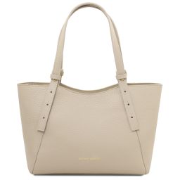 Libra Sac Bandoulière en Cuir Beige TL142580