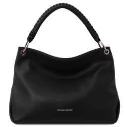 TL Bag Soft Leather Shoulder bag Black TL142087