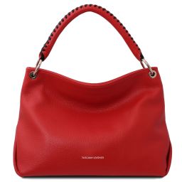 TL Bag Soft Leather Shoulder bag Lipstick Red TL142087