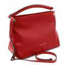 TL Bag Schultertasche aus Weichem Leder Lipstick Rot TL142087