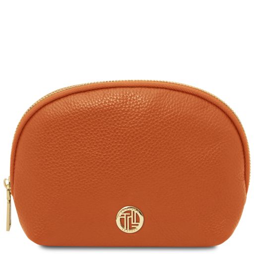 Vera Soft Leather Toiletry Case Orange TL142438