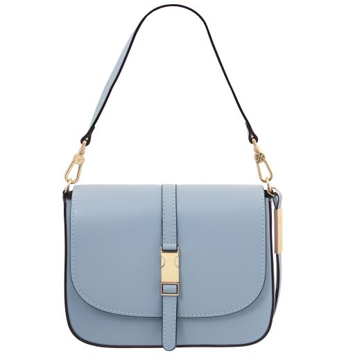 Nausica Sac Bandoulière en Cuir Bleu céleste TL141598