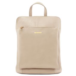 TL Bag Zaino da Donna in Pelle Morbida Beige TL141682