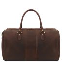 Lisbona Travel Leather Duffle bag - Large Size Dark Brown TL142557