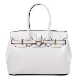 TL Bag Bolso a Mano en Piel Blanco TL142174