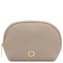 Vera Kosmetiktasche aus Weichem Leder Hell Taupe TL142438