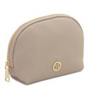 Vera Kosmetiktasche aus Weichem Leder Hell Taupe TL142438