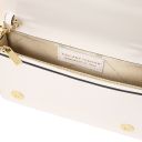 Opera Sac à Main en Cuir et Bandoulière à Chaîne Blanc TL142505