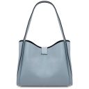 Soave Soft Leather Handbag Light Blue TL142583