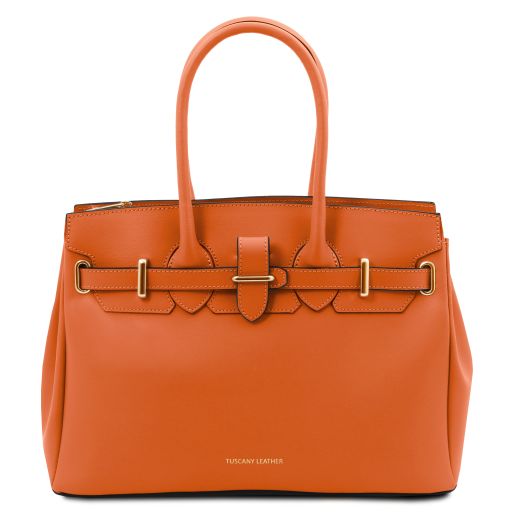 TL Bag Leather Handbag Orange TL142174