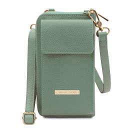 TL Bag Leather Wallet/phone Holder With Strap Mint Green TL142323