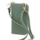 TL Bag Lederbrieftasche/Handyhalter mit Tragegurt Mint Grün TL142323