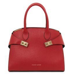 Coccola Borsa a Mano in Pelle Rosso Lipstick TL142421