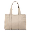 Callie Soft Leather Shoulder bag Beige TL142415