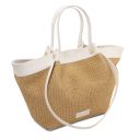 Soleil Borsa Shopping in Rafia Bianco TL142567
