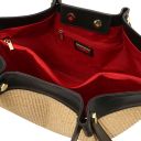 Soleil Borsa Shopping in Rafia Nero TL142567