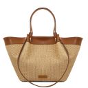 Soleil Raffia Shopping bag Cognac TL142567