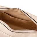 Cubetto Borsa a Tracolla in Pelle Beige TL142499