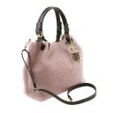 TL KeyLuck Bolso Shopping en Piel Imprimida Tejida Nude TL141573