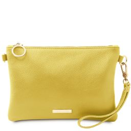 TL Bag Soft Leather Clutch Yellow TL142029