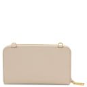 Urania Monedero/soporte Para Celular en Piel con Bandolera Beige TL142433