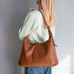 Plenia Sac Shopping en Cuir Noir TL142569