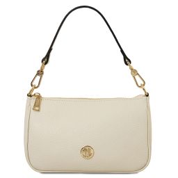 Parfait Leather Clutch Beige TL142559