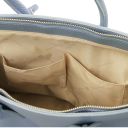 TL Bag Кожаная сумка с золотистой фурнитурой Светло-голубой TL141529