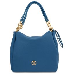 Amy Borsa Shopping in Pelle Morbida Denim TL142385