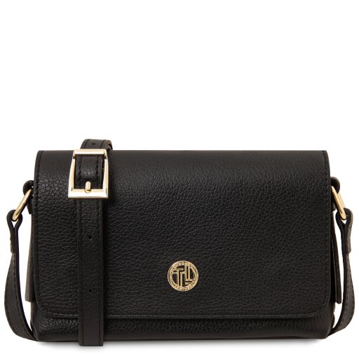 Biscuit Borsa a Tracolla in Pelle Morbida Nero TL142582