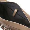 Treviso Leather Laptop Briefcase Dark Taupe TL142546
