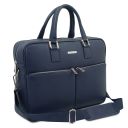 Treviso Borsa Porta Computer in Pelle Blu scuro TL142546