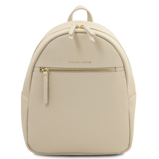 Arco Leather Backpack Beige TL142584