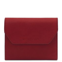 Elégant Portefeuille en Cuir Rouge TL142603