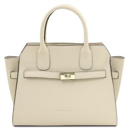 Origami Leather Tote Beige TL142507